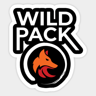 Wild Pack Sports logo color with white Sticker